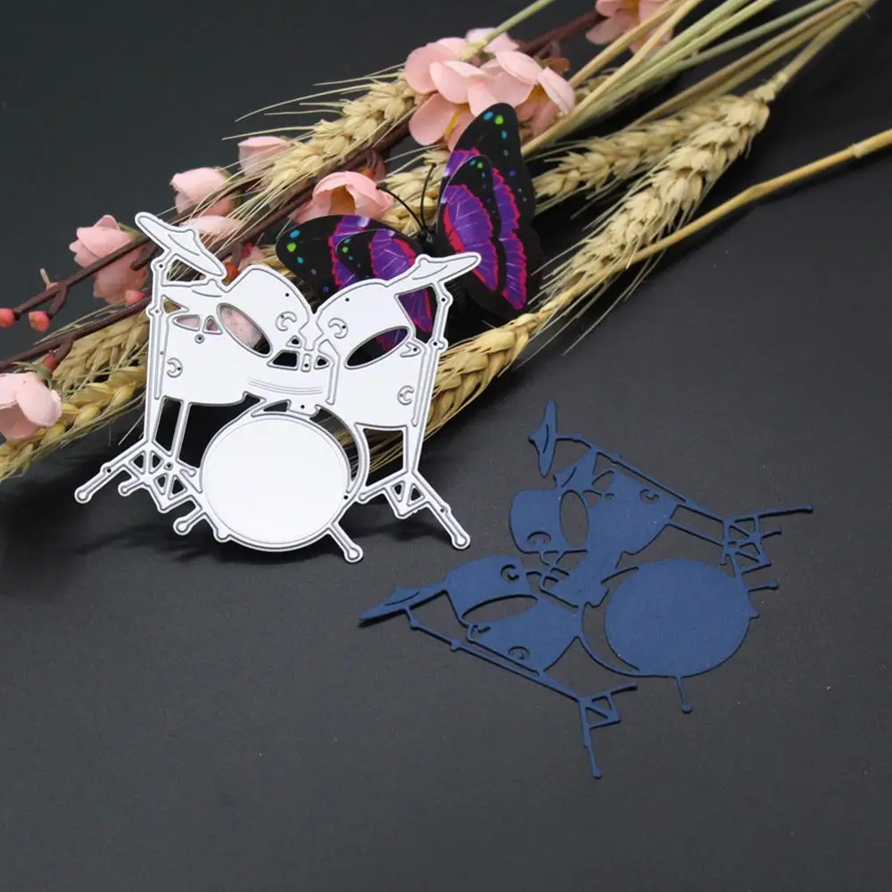 Новая полка в форме барабана металлическая резка Скрапбукинг для изготовления