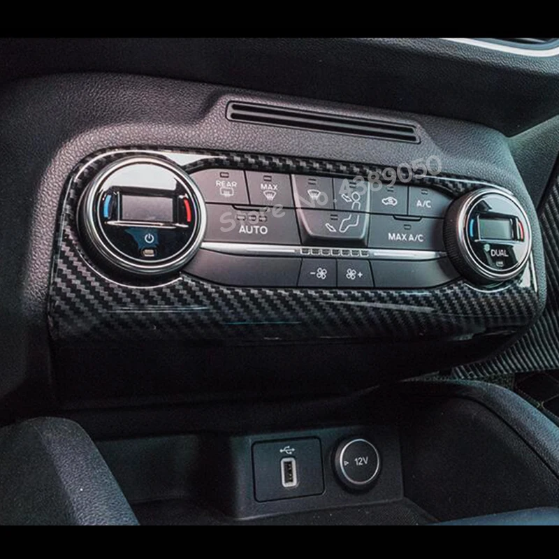 Для Ford Focus 2019 ABS матовое/углеродное волокно интерьерная Центральная панель