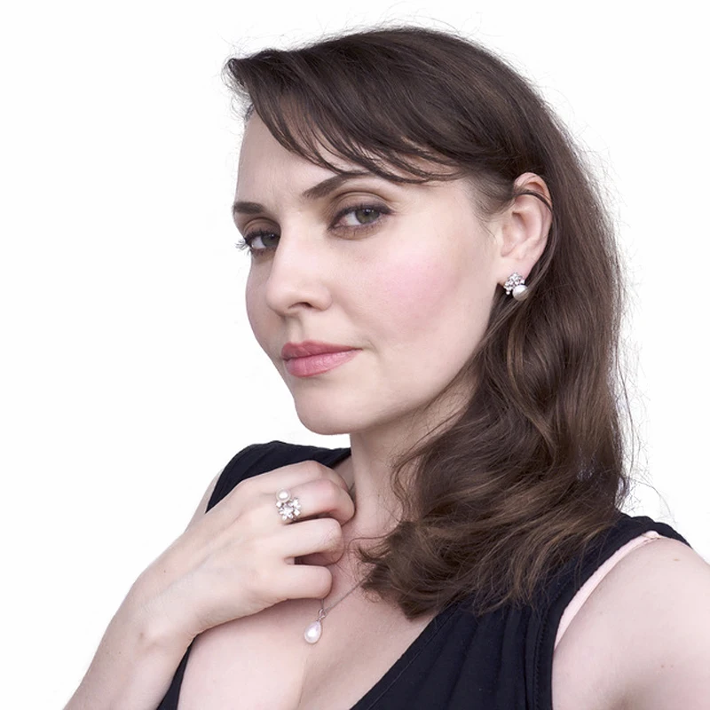 Настоящий пресноводный жемчуг ювелирные наборы для женщин свадебные белые из