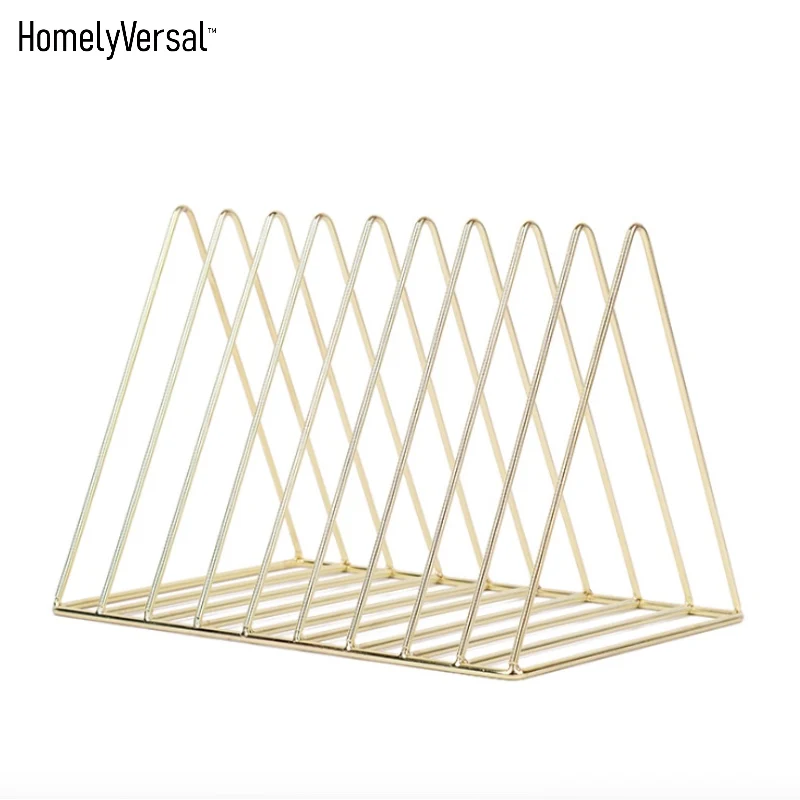 Креативный треугольный металлический книжный блокнот органайзер для бумаги