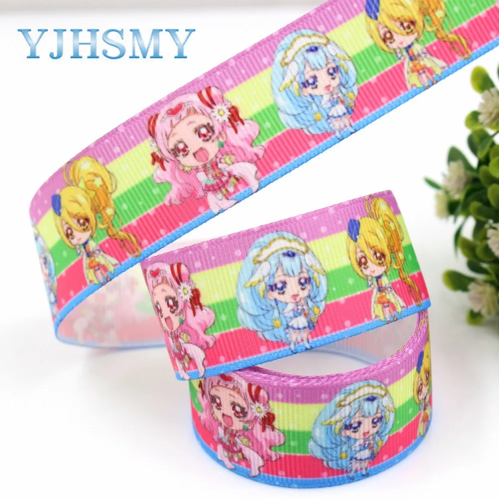 YJHSMY G-18419-1 25 мм 10 ярдов мультфильм термопечать ребристая лента сделай сам ручной