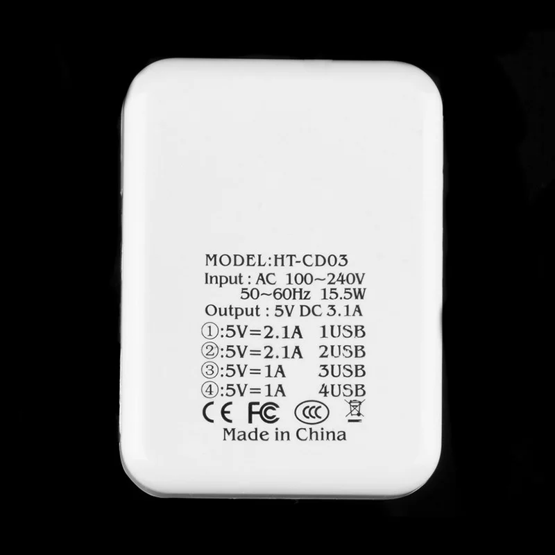 Умное зарядное устройство с 4 портами USB на AC 5 В 3 1 А|Зарядные устройства для