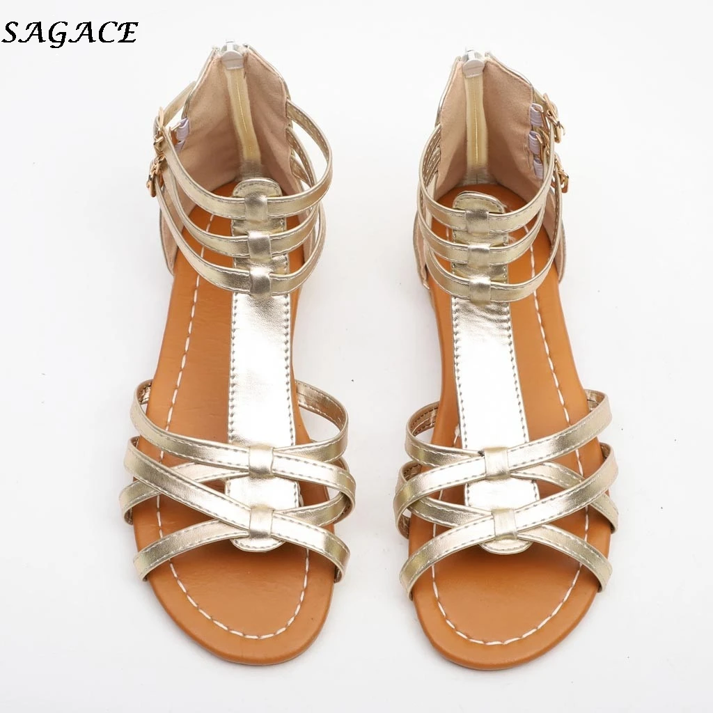 Женские повседневные сандалии SAGACE сандалии-гладиаторы на плоской подошве с