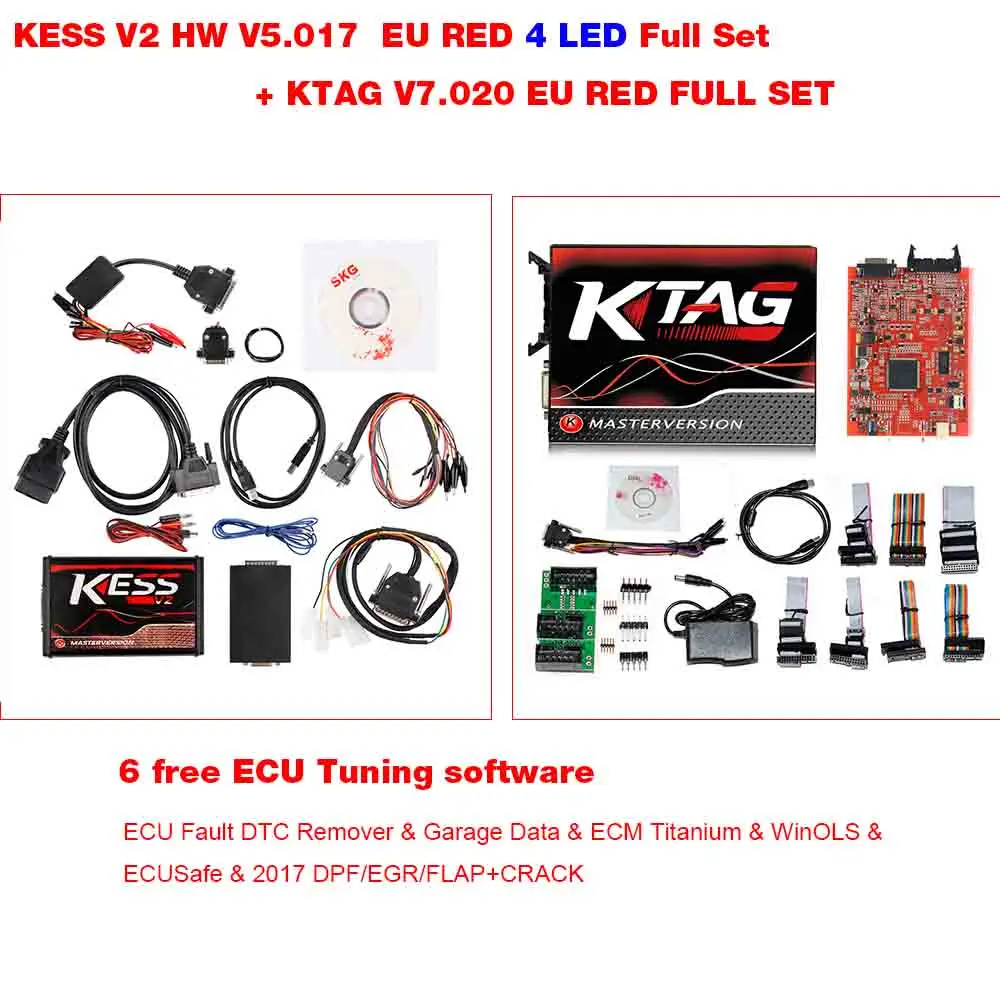 KESS and KTAG Kess V2 V5.017 OBD2 менеджер Тюнинг Комплект KTAG V7.020 4 светодиодный Kess V2 5,017 рамка фонового режима отладки K-TAG 7,020 программатор системного блока управления KESS V2 мастер - Цвет: KESS and KTAG