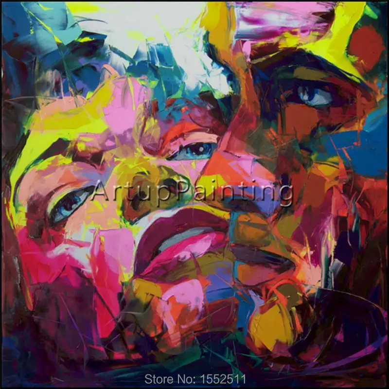 Francoise Nielly ручная роспись палитра нож для лица картина маслом импасто рисунок на
