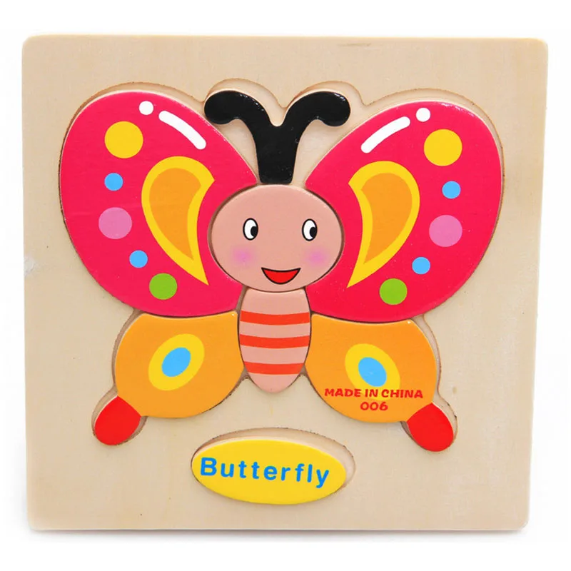 Детские животные деревянные пазлы детские развивающие игрушки игры картинка