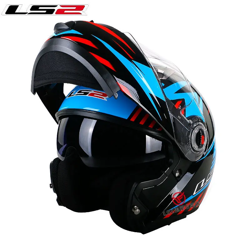 Оригинальный LS2 FF370 откидной мотоциклетный шлем двойной щит с внутренним