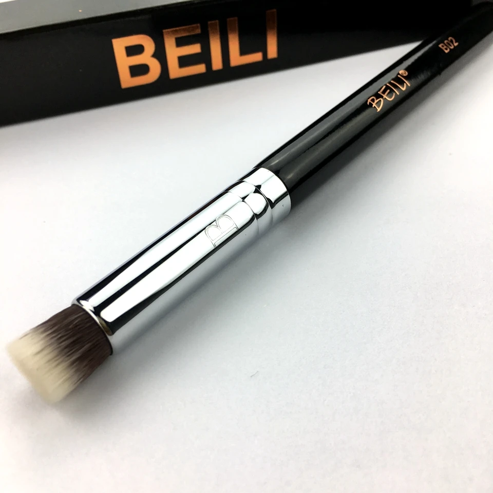 BEILI B02 плоская кисть Кабуки для консилера глаз Одиночная Кисть макияжа|makeup brushes|flat