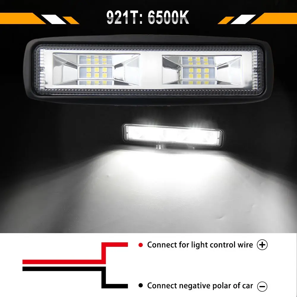 BraveWay 12V LED Work Light Bar DRL Daytime Running Dual Color Fog Lamp Headlights for UTV ATV Truck OffRoad | Автомобили и