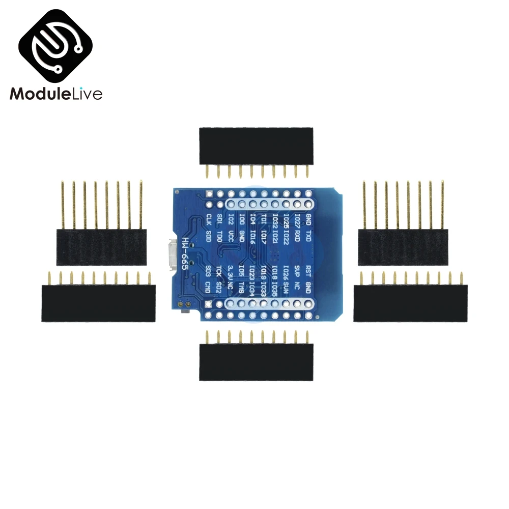 Макетная плата с модулем и штифтами для Arduino DIY KIT Wemos Mini D1 ESP8266 ESP32 ESP 32S WIFI + Bluetooth