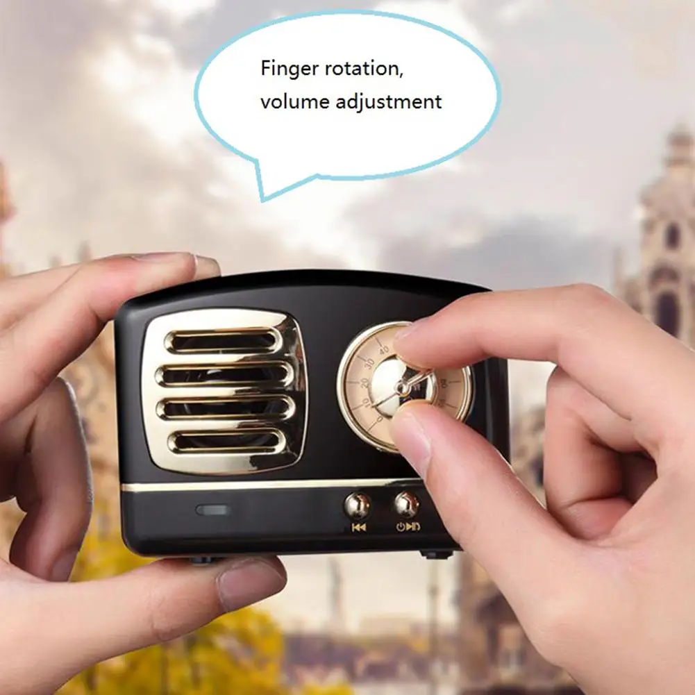 Ретро Bluetooth динамик винтажный Мини Ностальгический тяжелый бас 3D стерео объемный