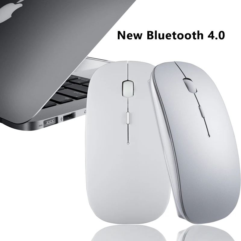 Bluetooth мышь для Macbook 2 4G Бесшумная Sem Fio Mac acer lenovo Dell Asus Android игровая беспроводная ПК