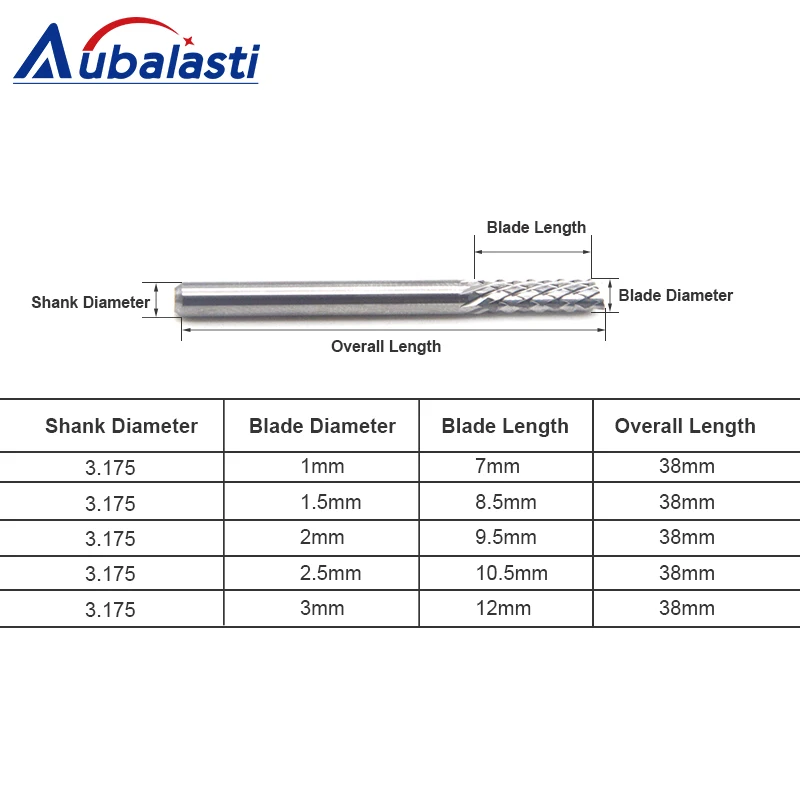 Станок с ЧПУ для вырезания гребней и пазов мини Карбид PCB Фрезы Инструменты 3 175