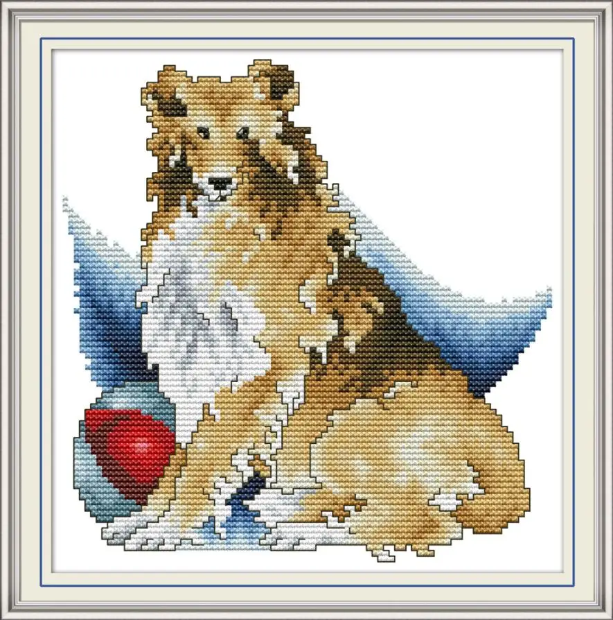 Joy Sunday китайские наборы для вышивки крестом различные виды собак серии DMC 14CT 11CT Хлопчатобумажная Ткань Домашний Декор с фабрики - Цвет: D898