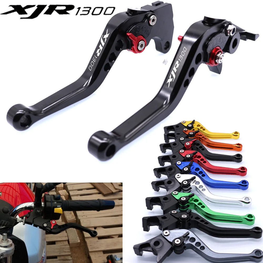 Фото Для Yamaha XJR1300 XJR 1300 2004-2016 аксессуары для мотоциклов с ЧПУ короткие тормозные рычаги сцепления с логотипом XJR1300 №1
