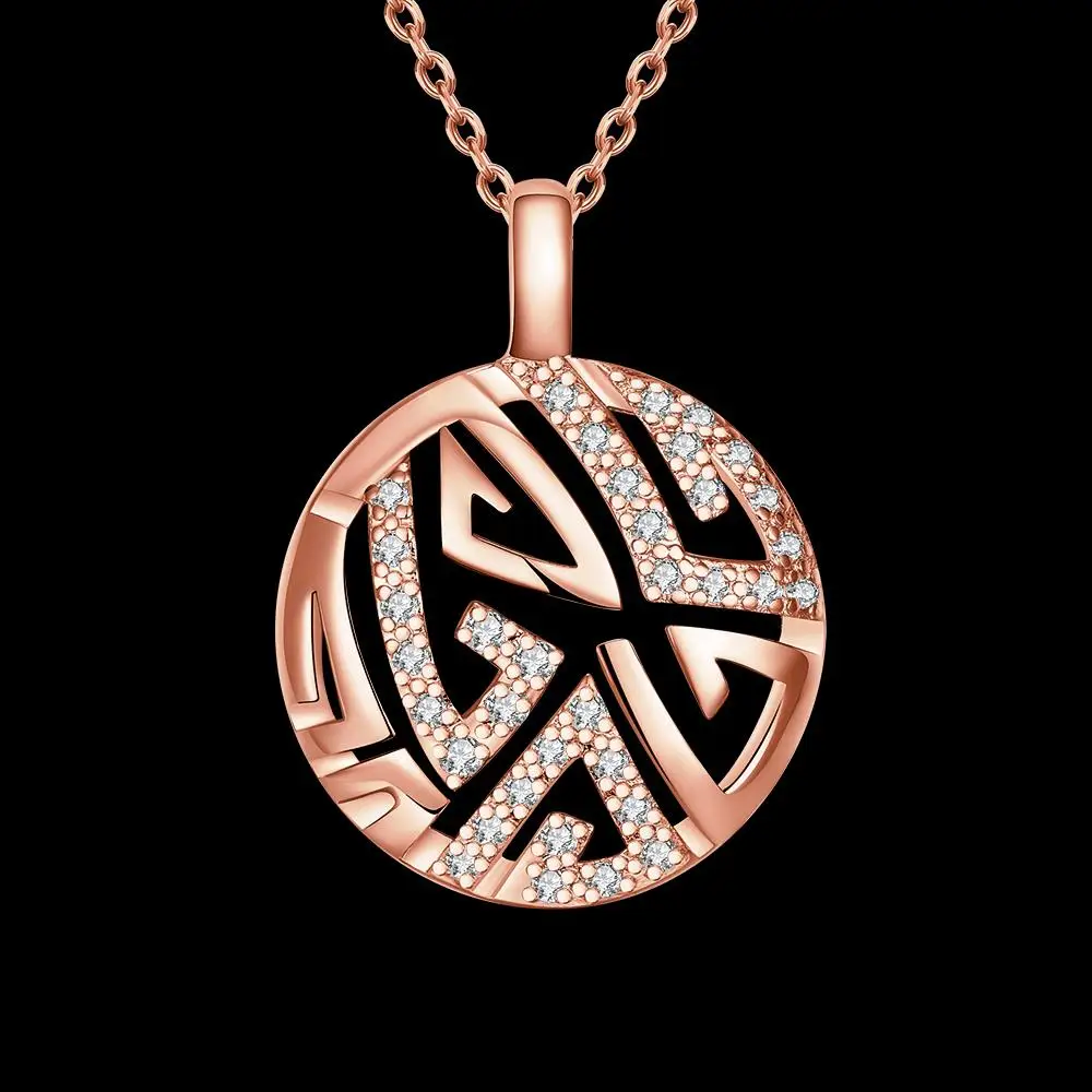 Kemstone AAA Zircon Round Pendant Fashion Jewelry Rose Gold Color Necklace Gift for Women | Украшения и аксессуары