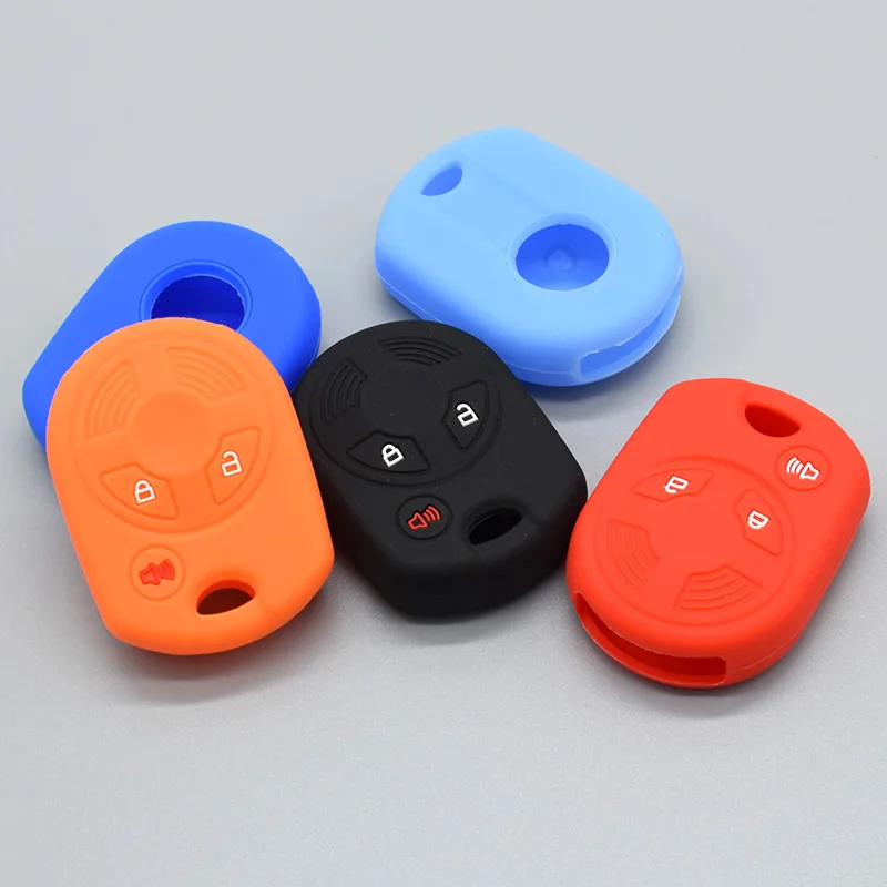Силиконовый чехол-Крышка для автомобильного ключа ford Transit Focus Escape C-MAX 3 кнопки