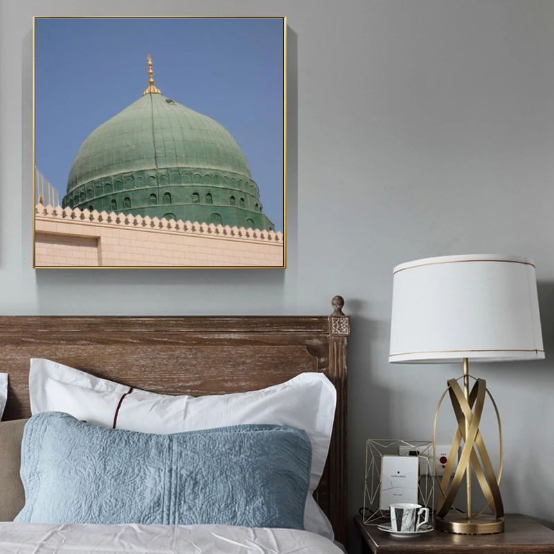 Modern Building Posters and Prints Wall Art Islamic Muslim Mosque Canvas Painting for Living Room Home Decoration Frameless | Дом и сад