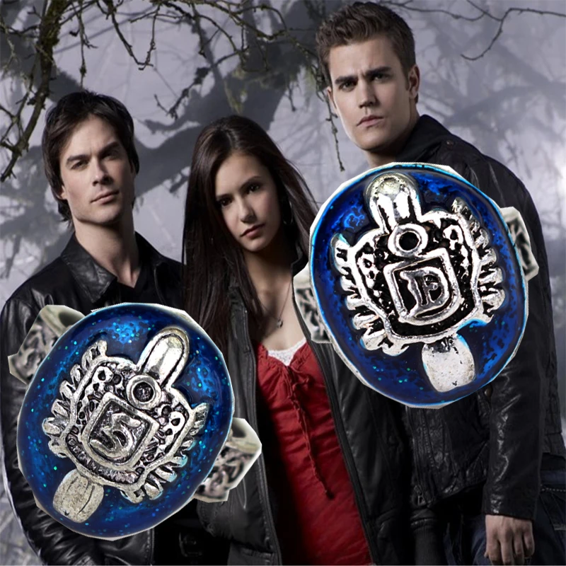 Дневники вампира кольцо искусственная буква алфавит 26 инициалов ювелирное