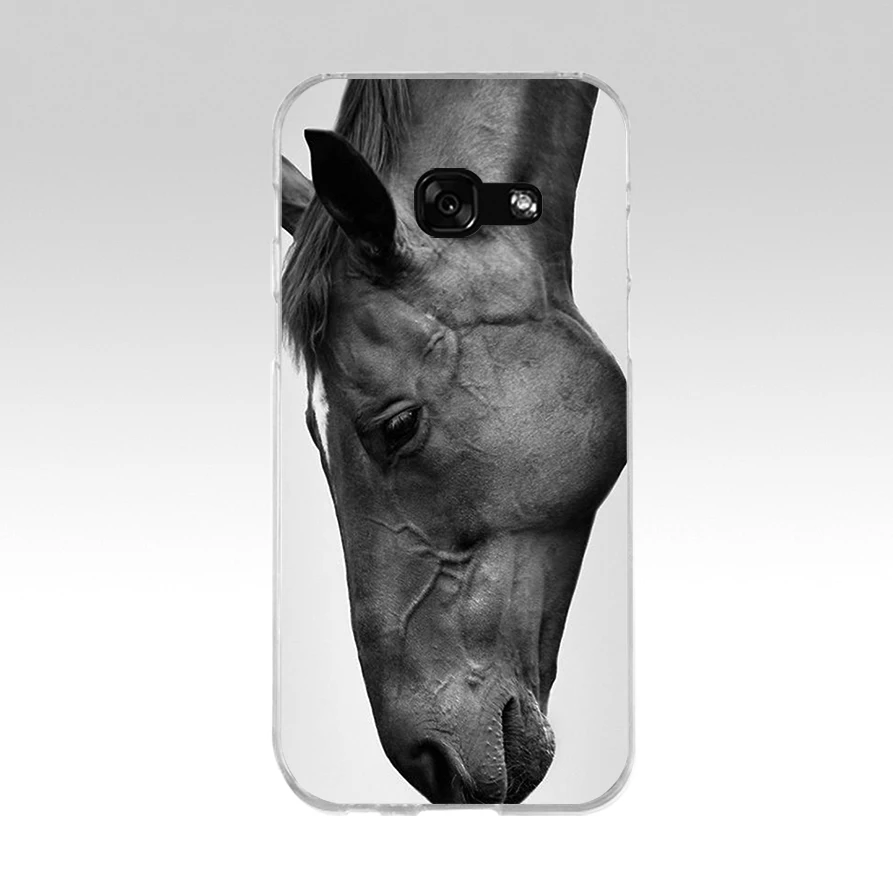 62AQ Horse Portrait head Soft Silicone Tpu Cover phone Case for Samsung galaxy a3 a5 2016 2017 a6 A8 2018 | Мобильные телефоны и