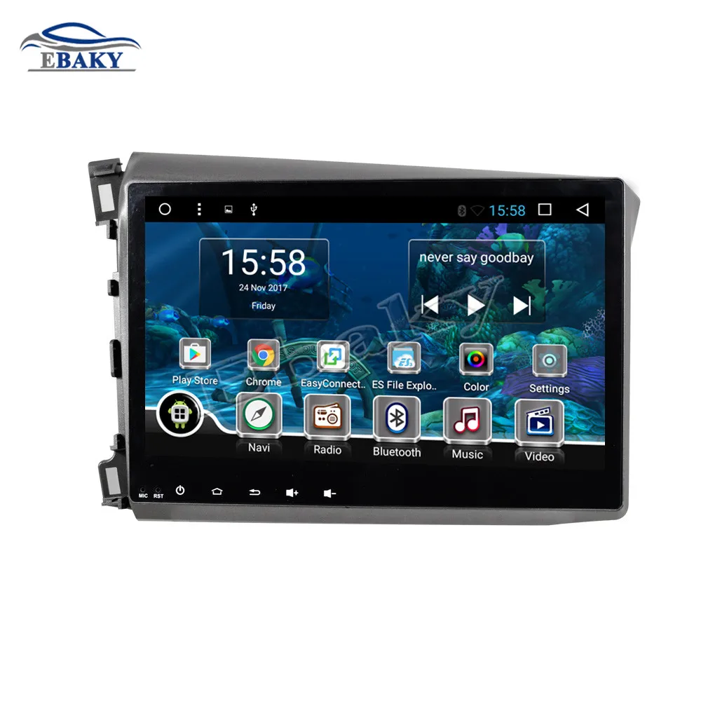 NaviTopia 9 дюймов Восьмиядерный Android 7 1 8 автомобильный DVD gps навигатор для Honda CIVIC 2012 2013