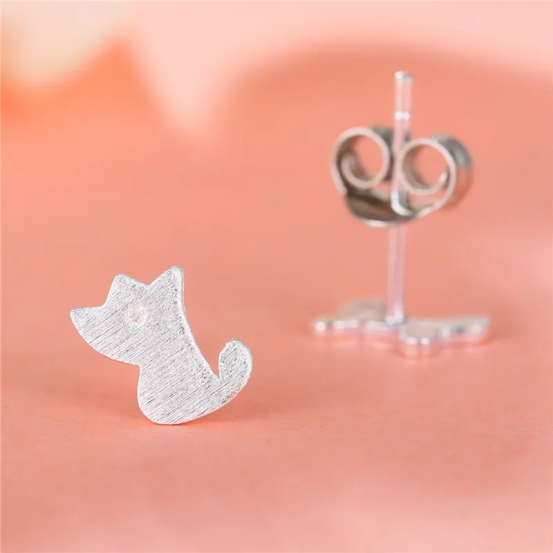 Серьги-пусеты DAN'S ELEMENT Lovely Dog &amp Bone из 100% серебра 925 пробы модные украшения в
