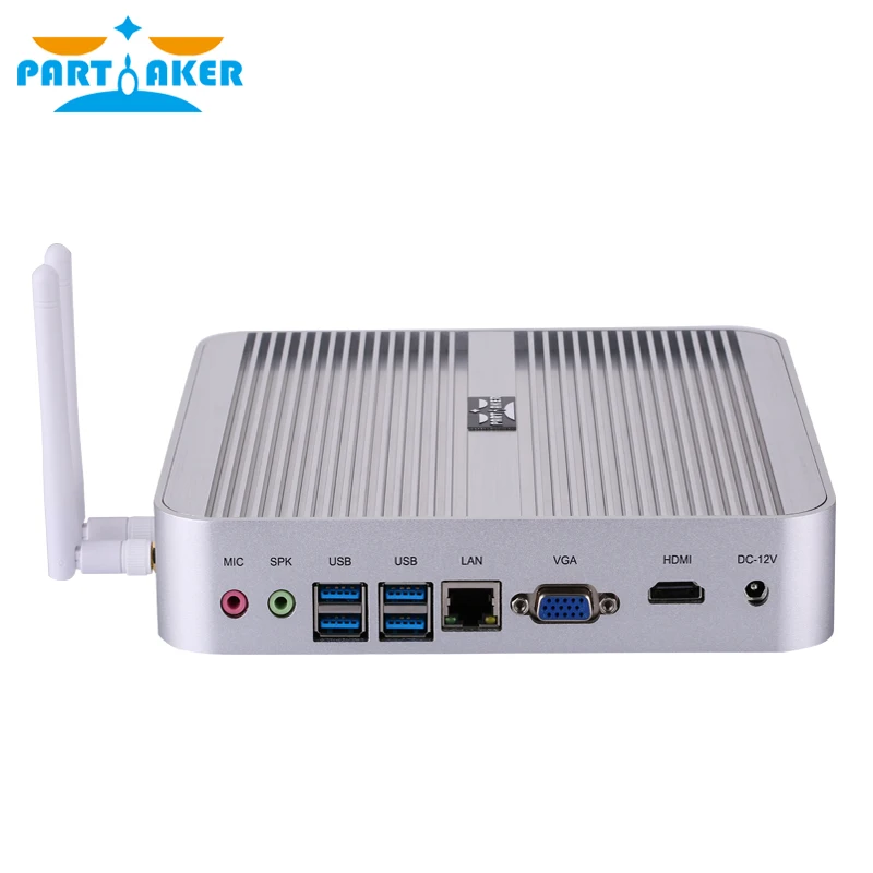 Мини ПК без вентилятора Partaker B1 Intel Core i3 4005U мини компьютер Barebone Nuc Win10|Мини ПК| |