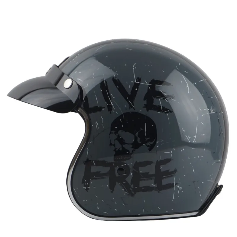 TORC T57 винтажный мотоциклетный шлем 3/4 с открытым лицом Ретро гоночный мото rbike шлем Круизный скутер Vespa DOT moto шлемы - Цвет: 9
