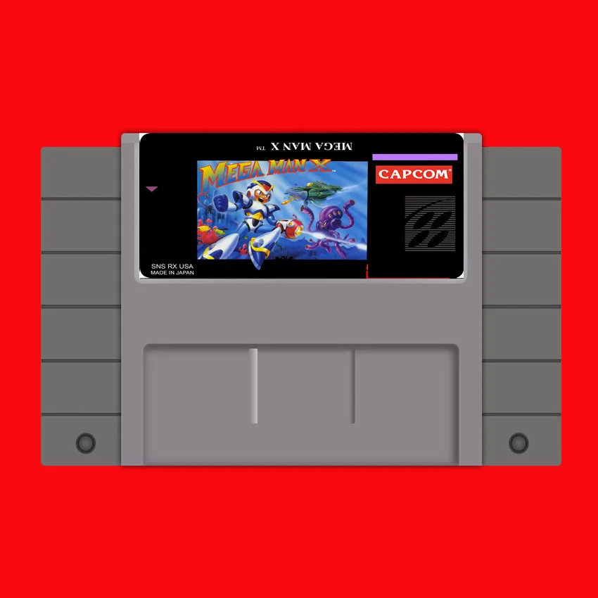 

Megaman X 16 бит большая серая игровая карта для игрока США NTSC