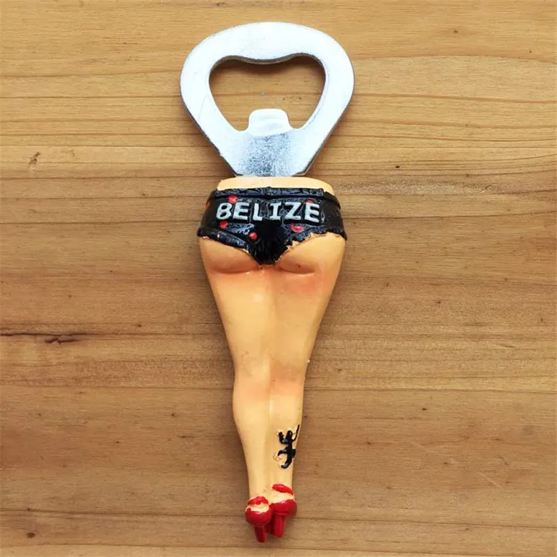 

Creative Belize Travel Tourist Souvenirs Refrigerator Magnetic Stickers Sexy Beauty Bottle Opener Hotel Bar Home Accessories