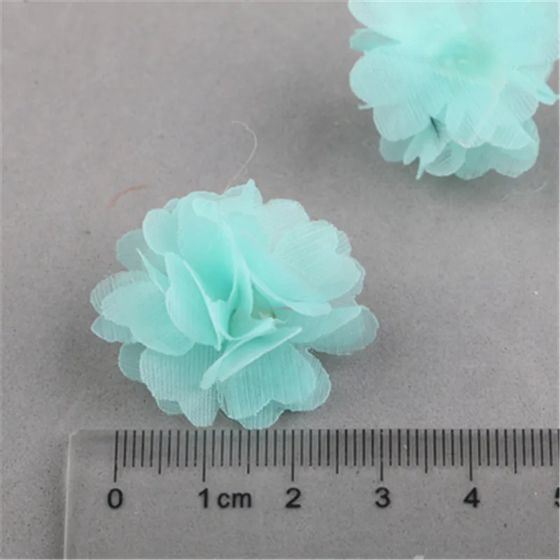 Wholesale 50PCS 20PCS 30MM DIY Jewelry Findings Chiffon Fabric Flowers Handmade Floral Button Patch Sticker Girls Hair jewelry | Украшения