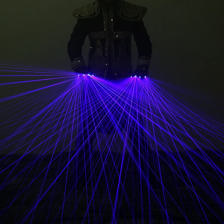 Blue purple laser gloves Individuality creativity Stage props Luminous gloves Laser Dance Equipment for Music Festival