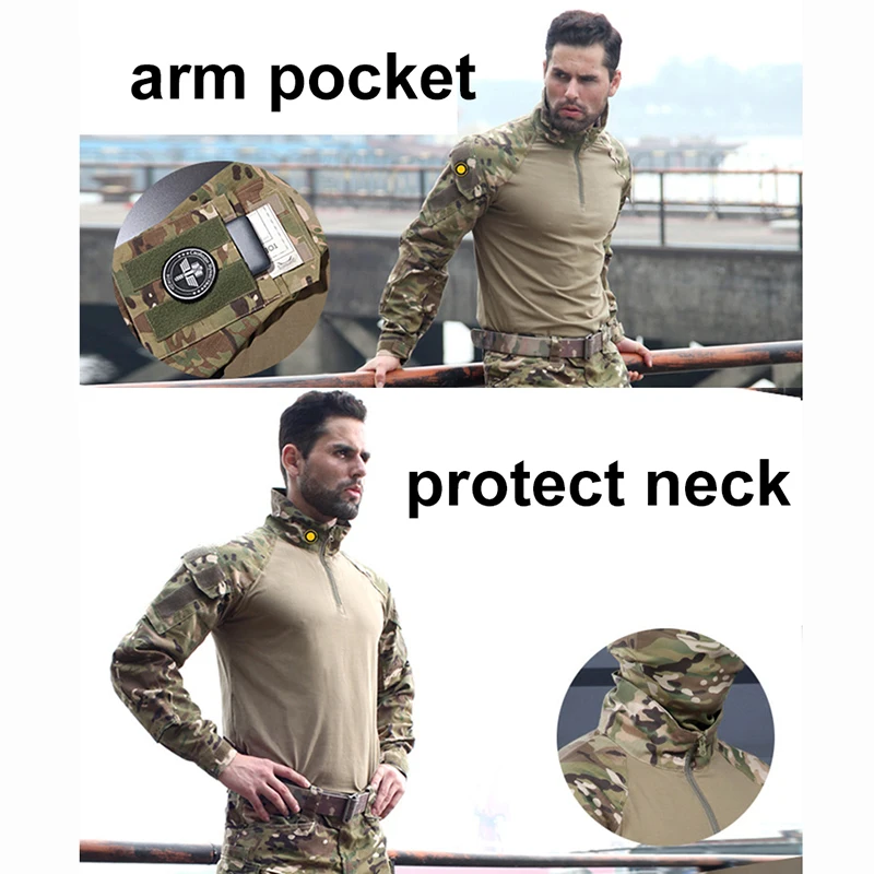 Тактическая Военная Униформа REEBOW армейская боевая рубашка мультикам форма