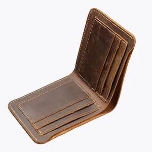 Кошелек мужской из натуральной кожи, с отделением для кредитных карт