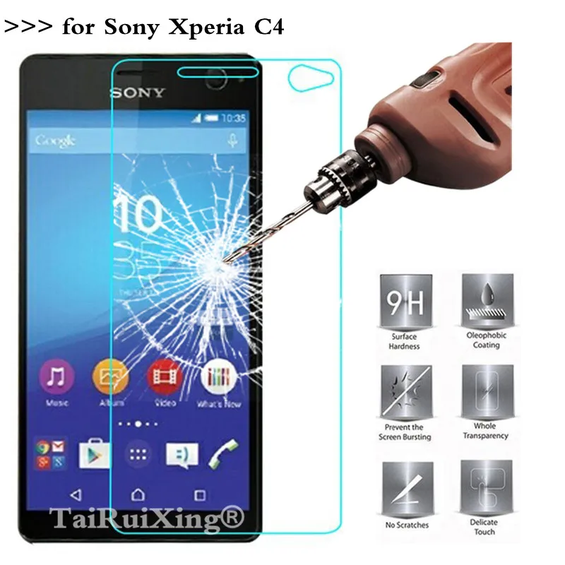 9H 2.5D 0 26 мм Закаленное стекло протектор экрана для Sony Xperia C4 E5333 E5303 E5306 Защитная