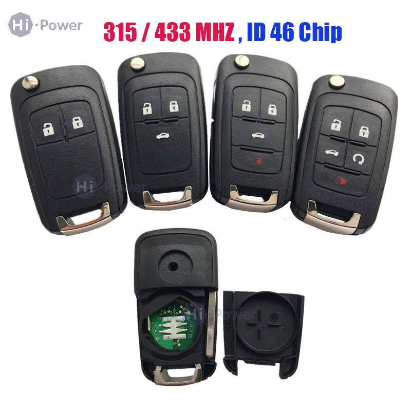Корпус для автомобильного ключа с 2/ 3/4 /5 кнопками Buick Opel Excelle XT GT Regal Lacrosse Verano +