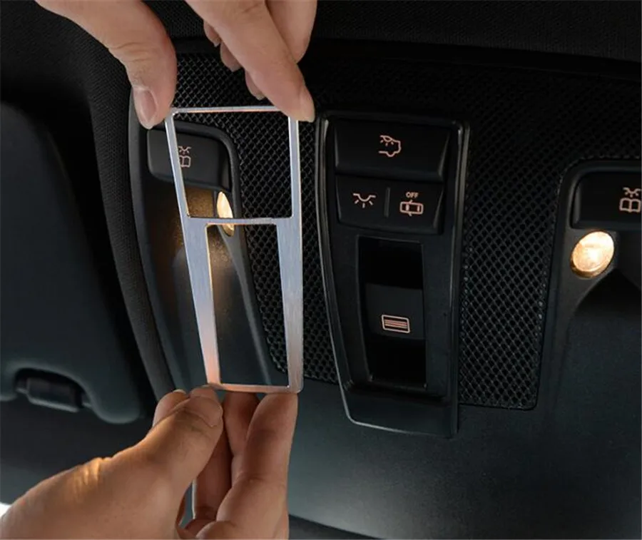 

Fit For Mercedes Benz CLA GLA Car Front Roof Reading Light Lamp Switch Button Frame Trim Styling Sticker Aluminum