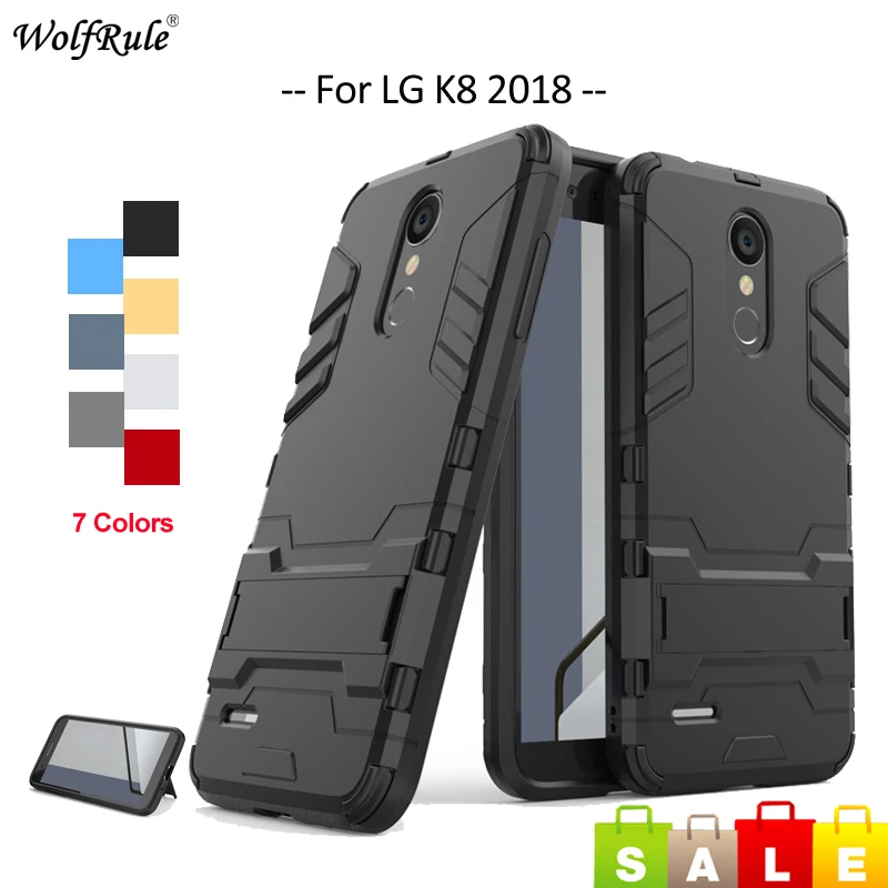 Для крышки LG K8 2018 чехол для K9 WolfRule TPU &amp PC держатель бампер корпуса телефона 2018/K9