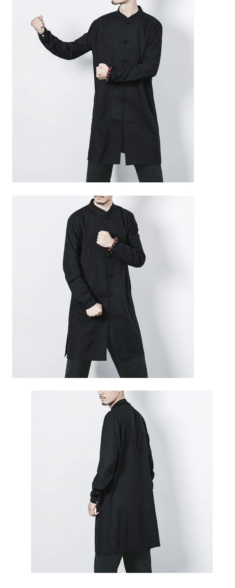 Sinicism Store, новинка, мужские хлопковые льняные длинные рубашки, рубашки с длинным рукавом, рубашки со стоячим воротником, Китайская традиционная одежда, мужская рубашка, костюм