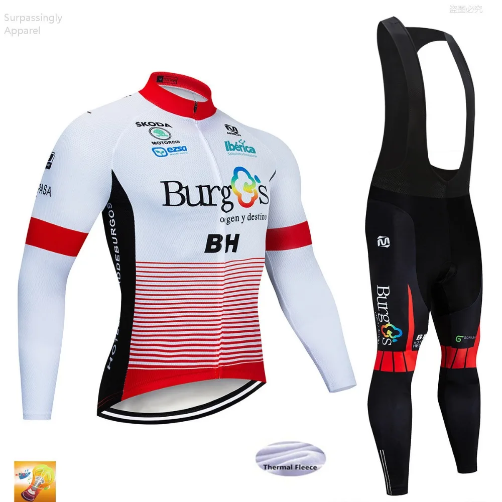 BH Pro Team зима 2018 трикотаж 16D колодки велосипед брюки комплект мужские Ropa Ciclismo