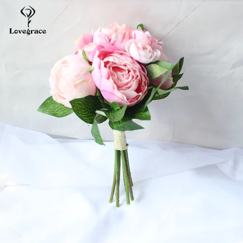 Type1 deep pink Модные свадебные искусственные цветы ручной работы, букет ручной работы, Свадебный декор, розовая роза, аксессуары - Цвет: Type1 deep pink
