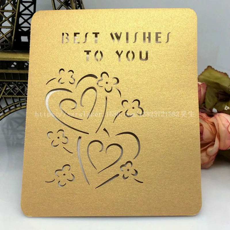 Creative Love Heart Vintage Style Greeting Card Postcard Birthday Gift Message Blank Inner Page Card50Pcs7zSH276 | Дом и сад