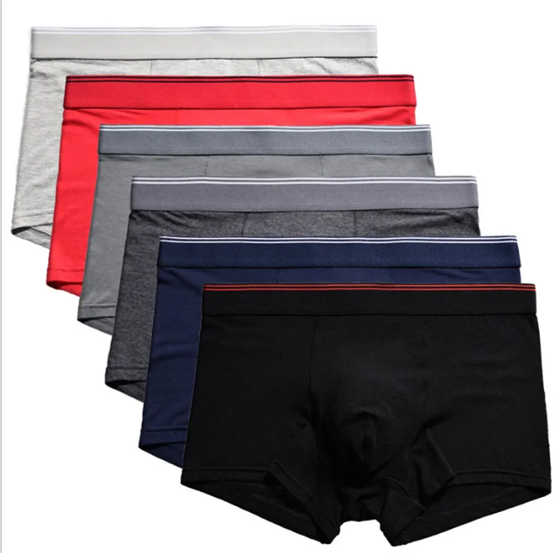 6pcs New Soft and Breathable Quality Panty Mens Mid-Waist Underpants In Plus Size S-4XL