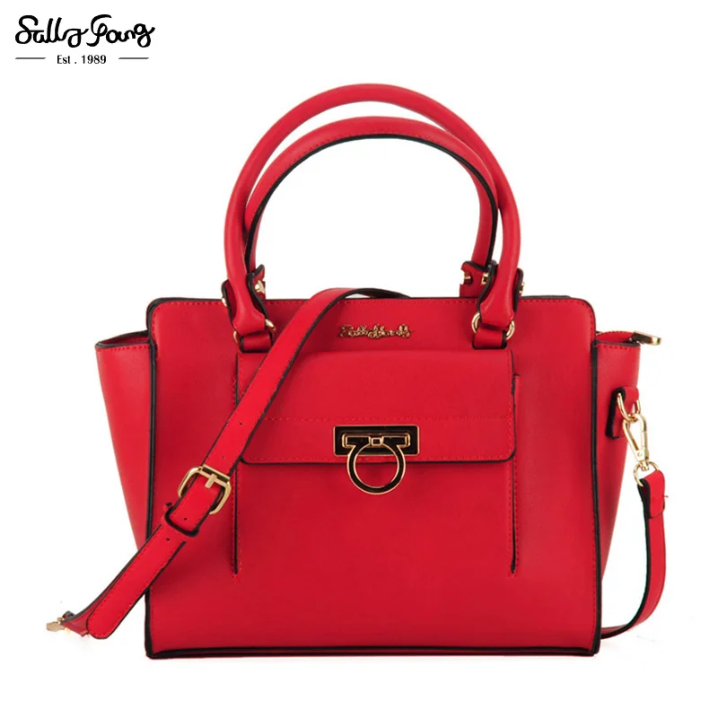 Международный Бренд Платье Твердые Женщин Сумки Лоскутное Металлическое Кольцо