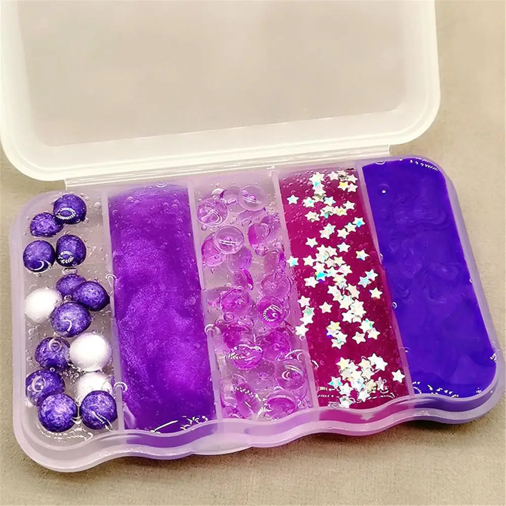 Творческий 5IN1 слизи пушистые бусины для слаймов Slime глина Лизун Playdough игрушка