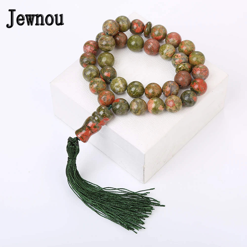 Jewnou Unakite мусульманские четки натуральный камень молитва ислам Tespih 33 Tibetaanse