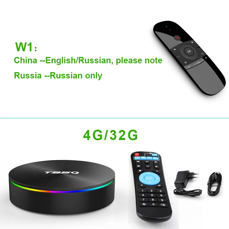 T95Q 4 Гб 64 ГБ Android 9,0 ТВ приставка DDR3 Amlogic S905X2 четырехъядерный 2,4G& 5GHz двойной Wifi BT4.1 100M H.265 4K медиаплеер PK X96 ТВ приставка - Цвет: 4G32G W1