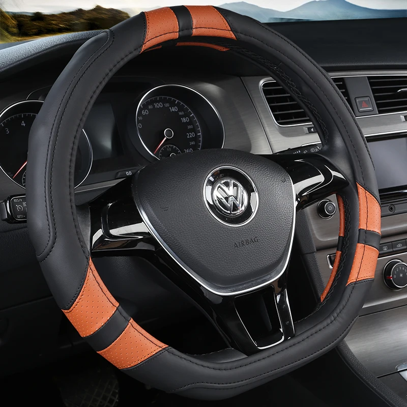 DERMAY D-образная основа для VW Golf 7 MK7 VII мягкие кожаные Нескользящие аксессуары Volkswagen