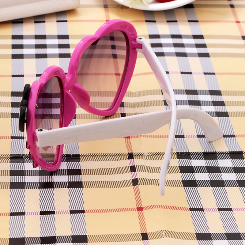 Очень милые детские солнечные очки с бантом солнцезащитные в форме сердца для девочек Gafas Ninas Oculos De Sol