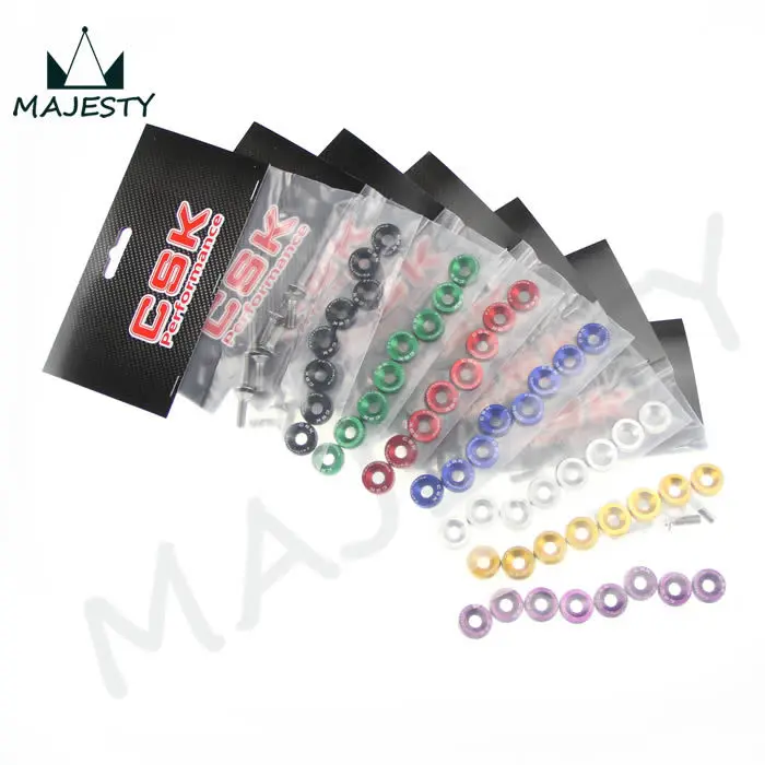 8 шт. M6 широкий Болт шестигранный винт бампер крыло шайба анодированный алюминий